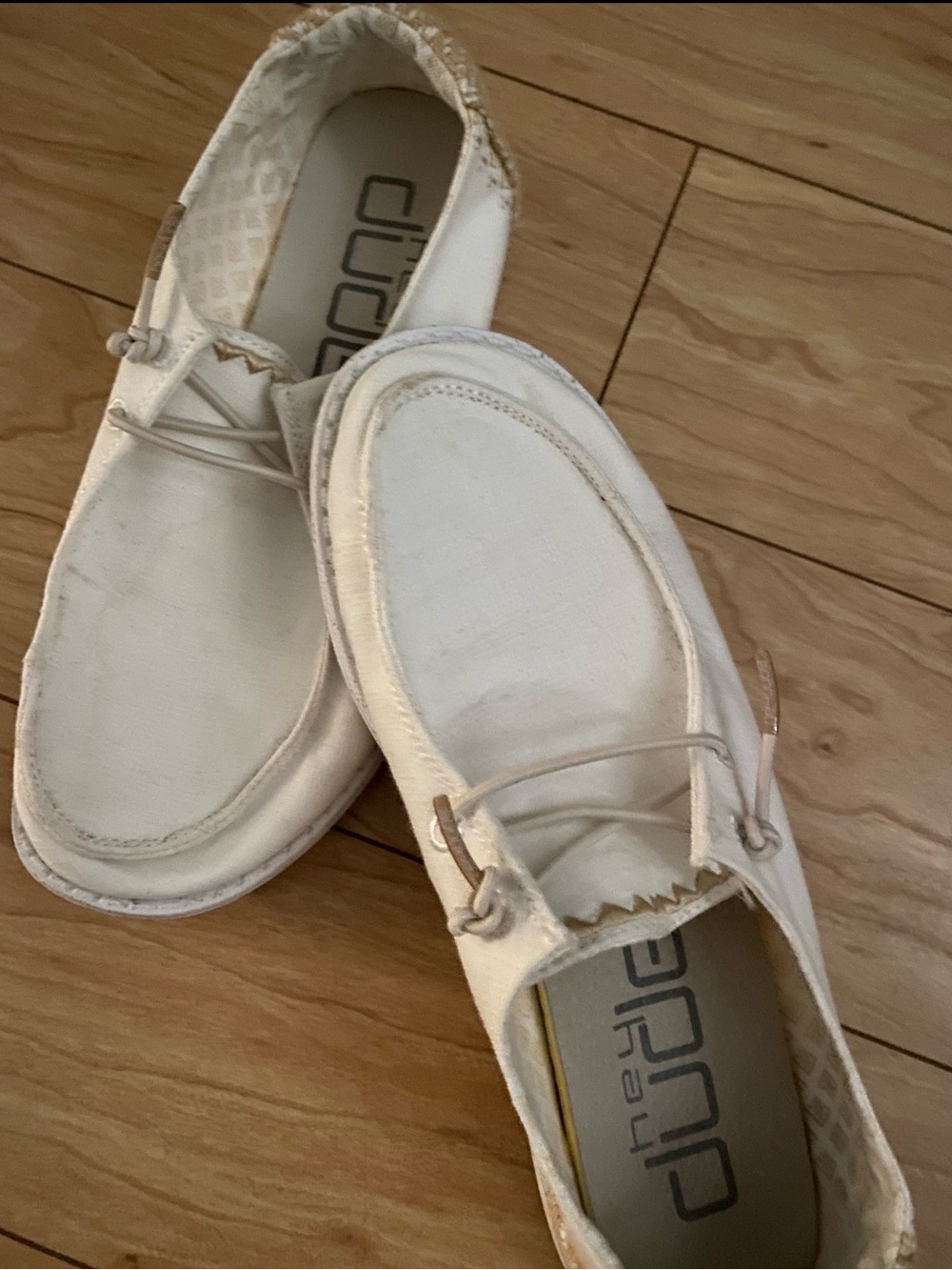 Hey Dude Wendy Chambray White Canvas Slip-On Shoe